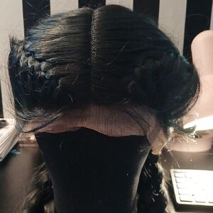 Black Braided Lace Front Wig